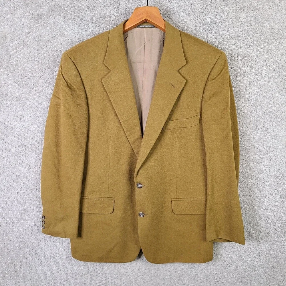 Corneliani X‎ Cedrics Jacket Mens 42R Brown Wool Cashmere Blazer Italy Chamois